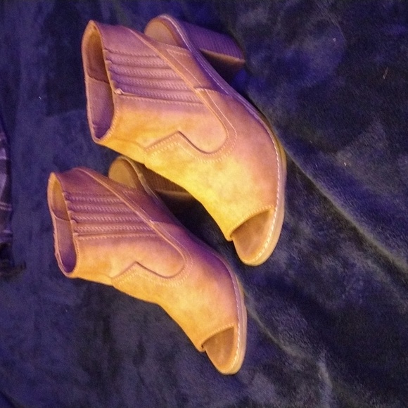 Open toe/heel Suede-like boots - Picture 3 of 11